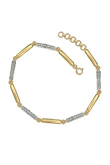 Rose Gold Plated Diamond Simplicity Spark Tennis Bracelet