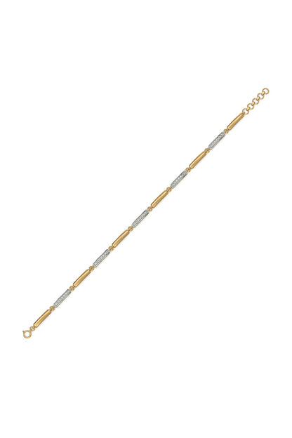 Rose Gold Plated Diamond Simplicity Spark Tennis Bracelet