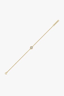 Gold Plated Solitaire Diamond Bracelet