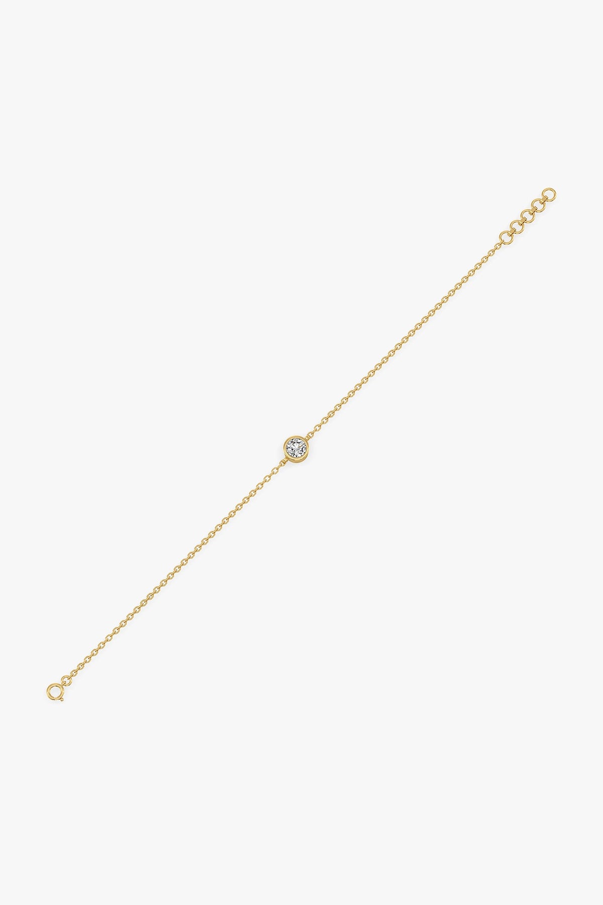 Gold Plated Solitaire Diamond Bracelet