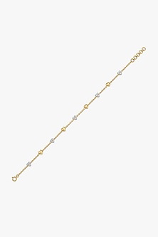 Gold Plated Heart-Shaped Diamond Bracelet