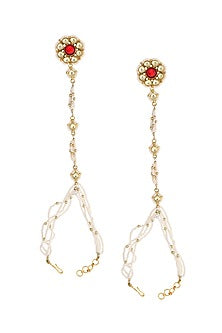 Gold Finish Pearl Hand Harnesses (Set of 2)