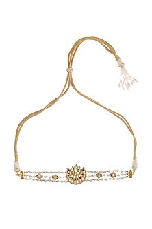 Gold Finish Kundan Polki Choker Necklace