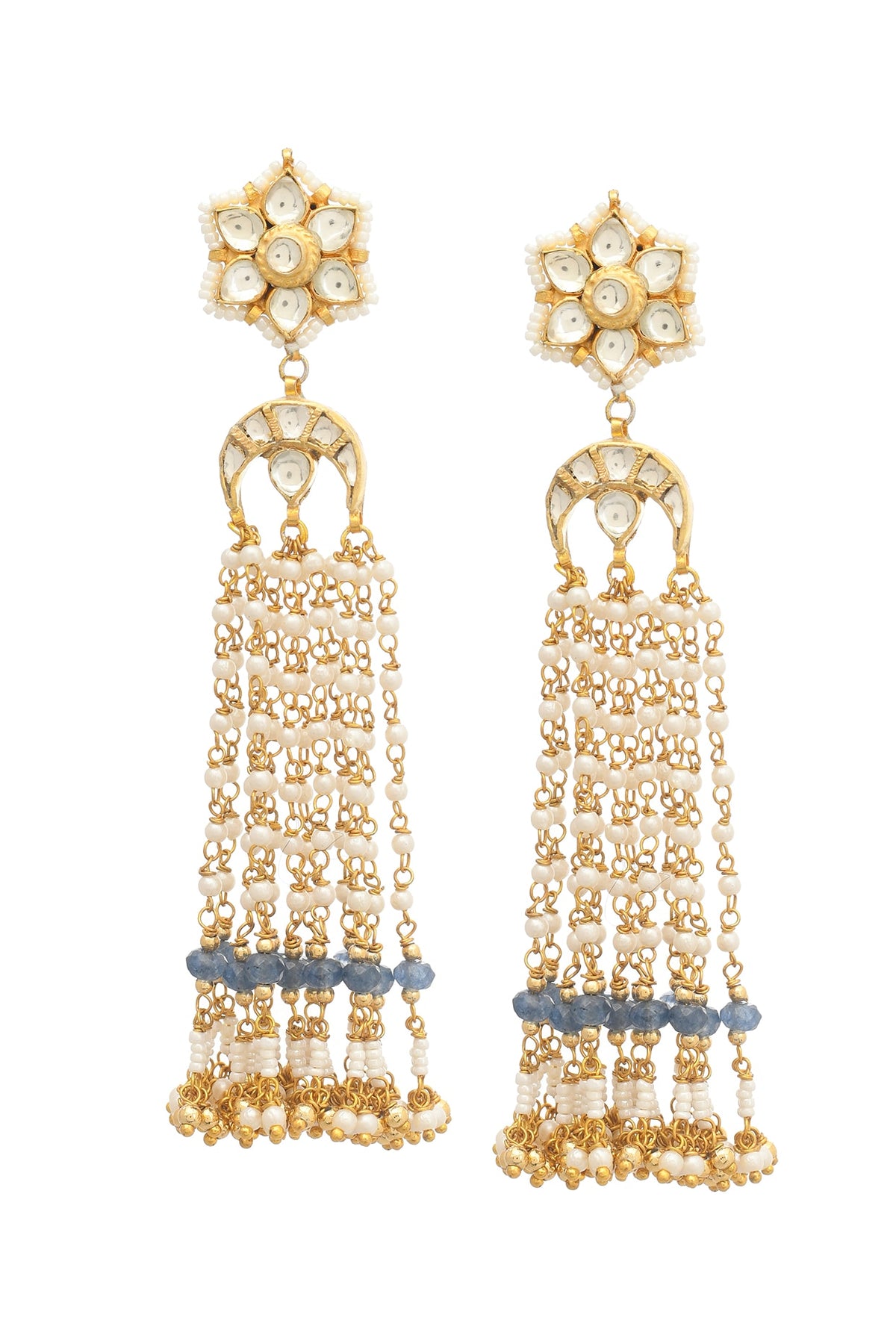 Gold Finish Copper Dangler Earrings