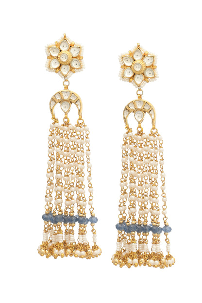 Gold Finish Copper Dangler Earrings