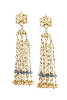 Gold Finish Copper Dangler Earrings