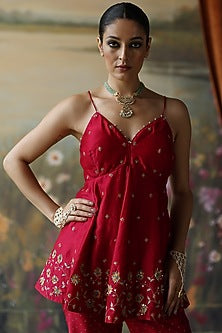 Gold Finish Kundan Polki & Pearl Jadau Handmade Hathphool