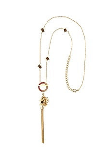 Gold Finish Ruby Necklace