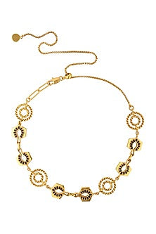 Gold Finish Brass Choker Necklace
