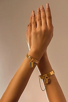 Gold Finish Brass Cuff