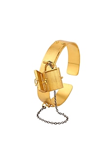 Gold Finish Brass Cuff