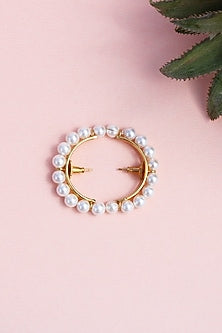 Gold Finish Pearl Earcuffs