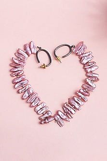 Black Rhodium Finish Drop Earrings