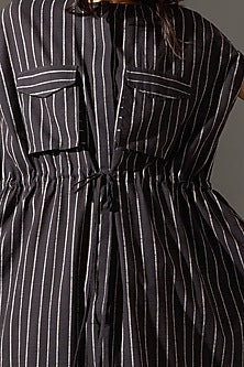 Black Drawstring Crotch Pants Jumpsuit