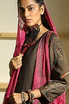 Multi Colored Choker Necklace With Embellished Hangings