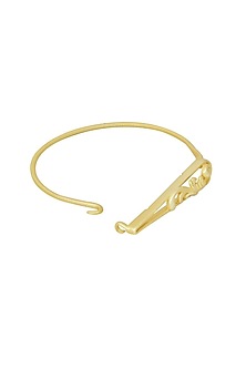 Gold Plated Floral Acanthus Openable Bangle