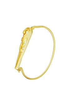 Gold Plated Floral Acanthus Openable Bangle