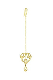 Gold Plated Openwork & Floral Maangtikka