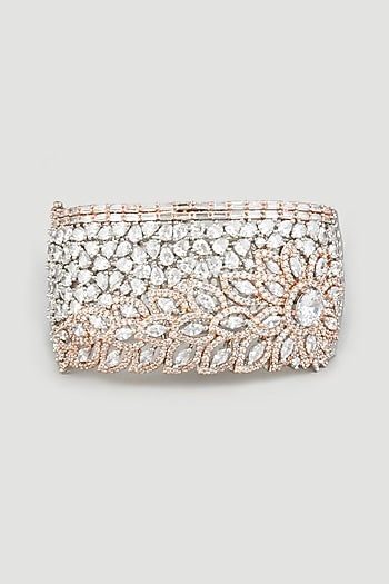 Two Tone Finish Handcrafted Bangle In Sterling Silver