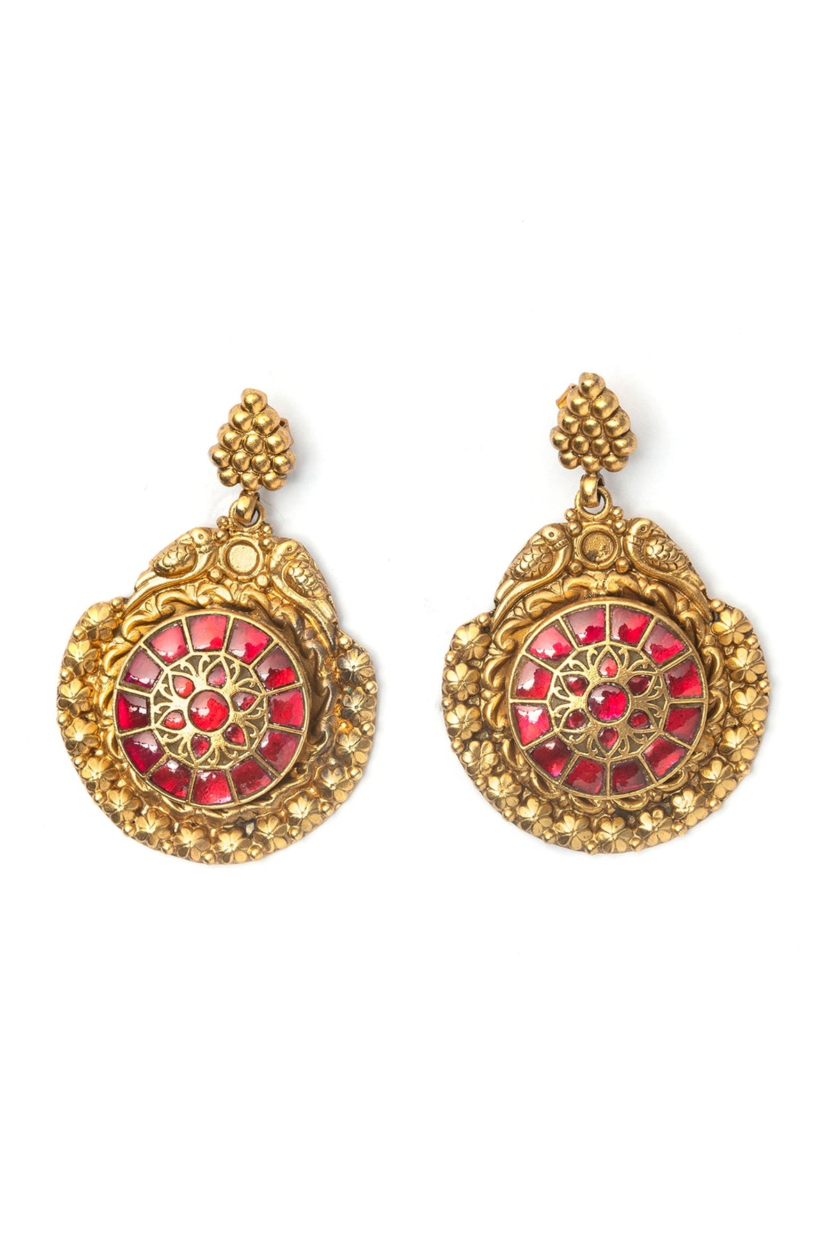 Gold Finish Stud Earrings