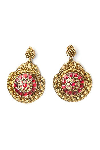 Gold Finish Stud Earrings