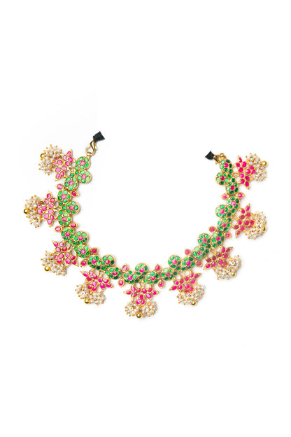 Gold Finish Shezan Necklace