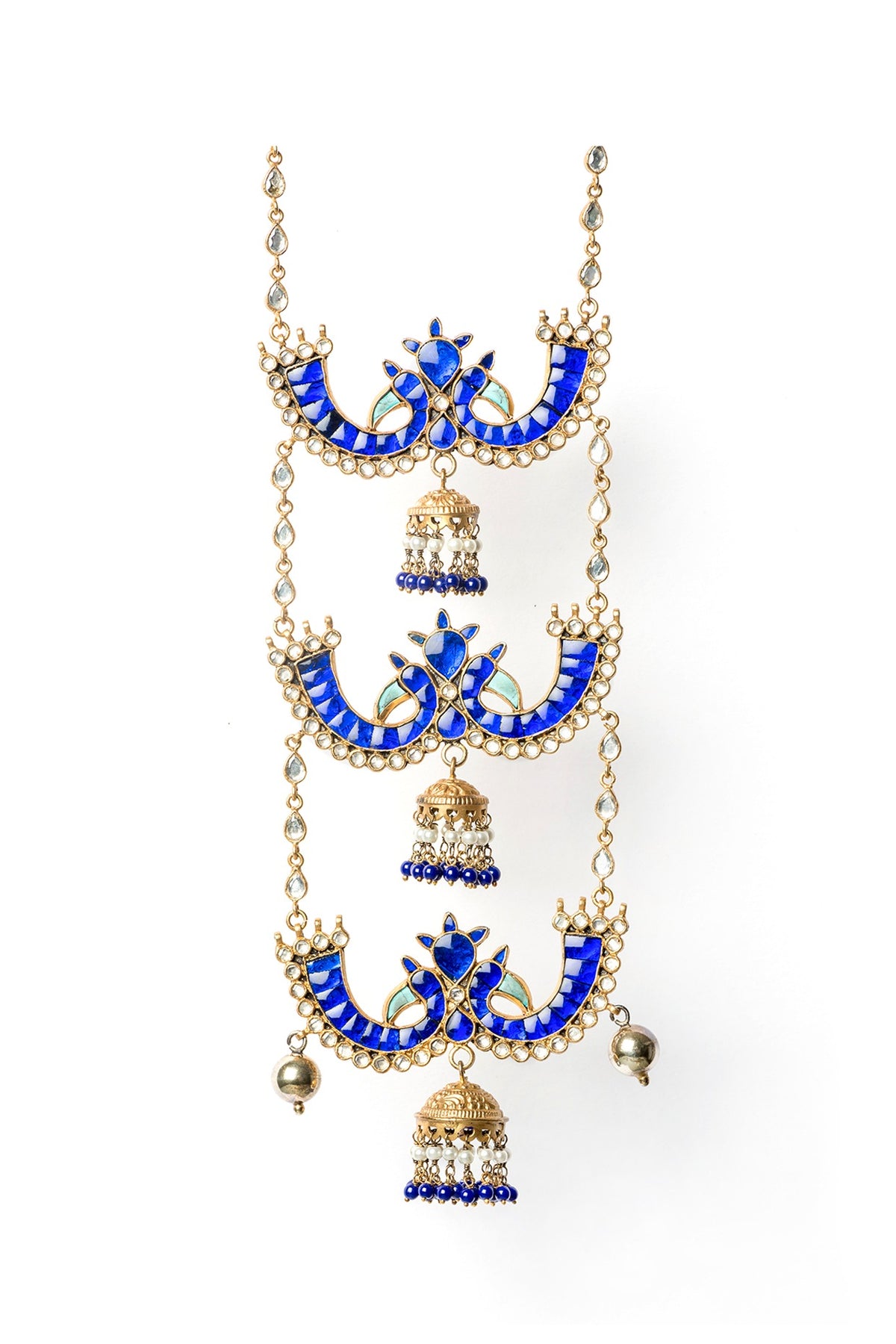 Gold Finish Tiered Necklace