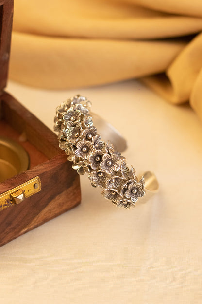 White Finish Bangle In Sterling Silver