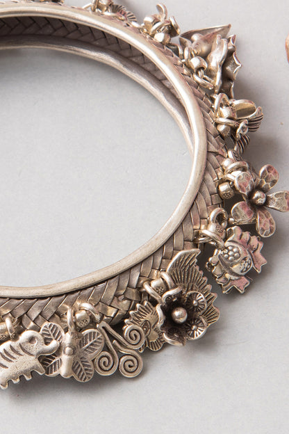 Silver Finish Bangle In Sterling Silver