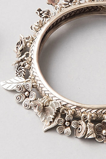 Silver Finish Bangle In Sterling Silver