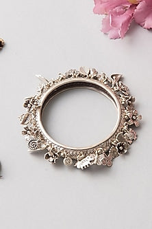 Silver Finish Bangle In Sterling Silver