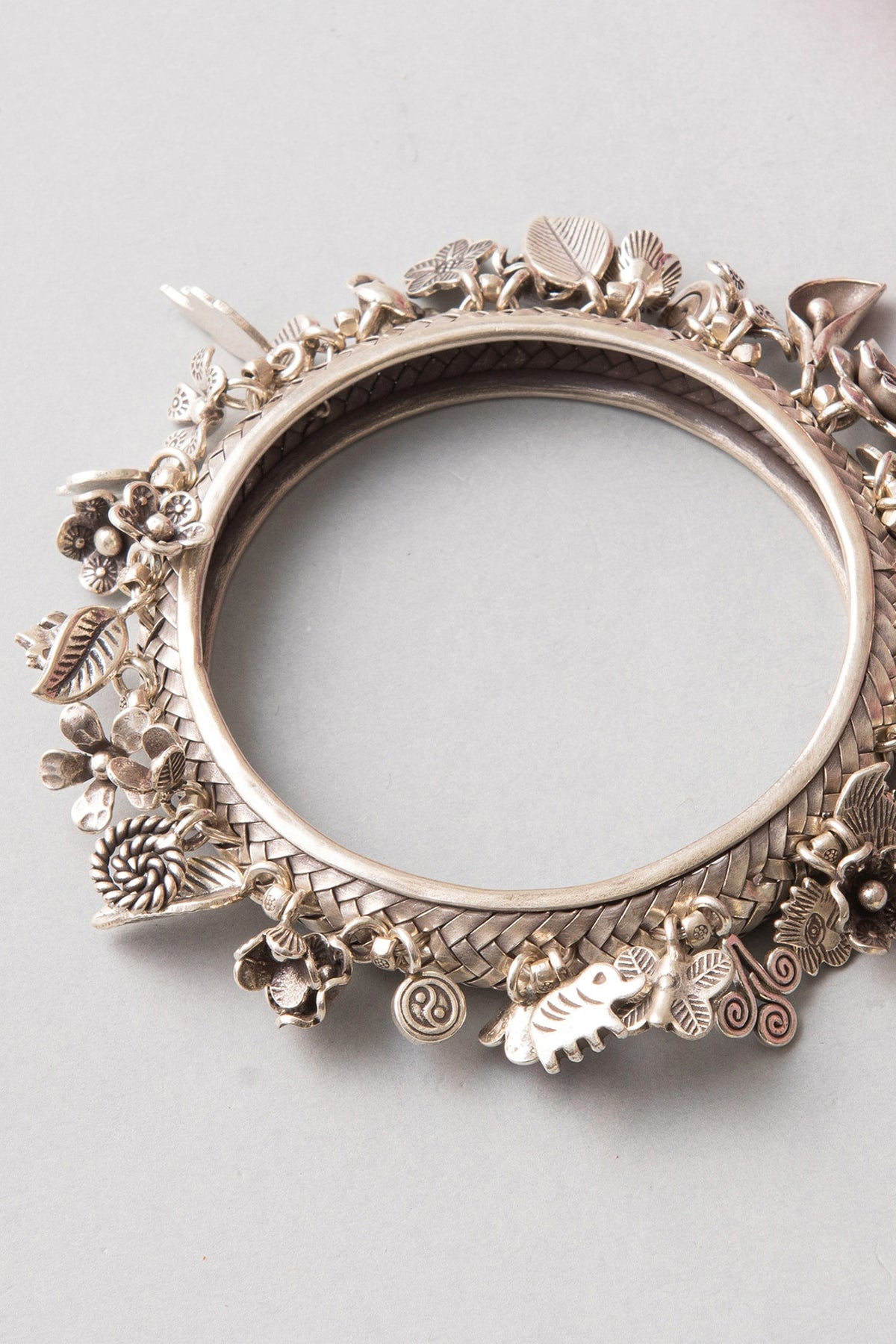 Silver Finish Bangle In Sterling Silver
