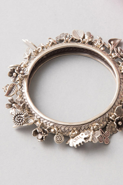 Silver Finish Bangle In Sterling Silver