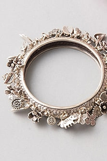 Silver Finish Bangle In Sterling Silver