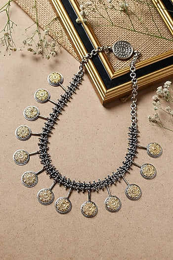 Two-Tone Finish Necklace In Sterling Silver