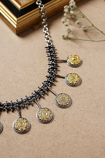 Two-Tone Finish Necklace In Sterling Silver