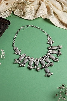 White Finish Pineapple Necklace In Sterling Silver