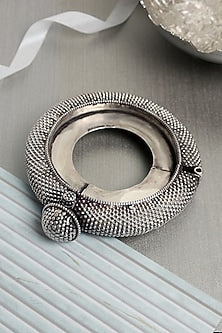 Silver Finish Vintage Kada In Sterling Silver