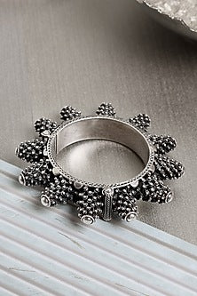 Silver Finish Vintage Kada In Sterling Silver