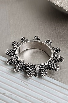 Silver Finish Vintage Kada In Sterling Silver