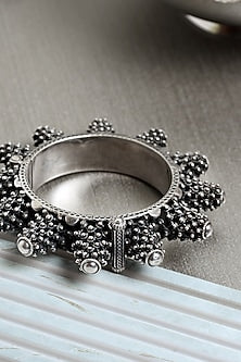 Silver Finish Vintage Kada In Sterling Silver