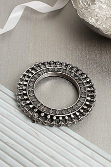 Silver Finish Vintage Kada In Sterling Silver