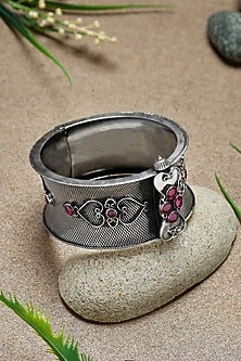 Silver Finish Ruby Kada In Sterling Silver