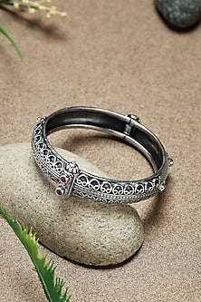 Silver Finish Ruby Kada In Sterling Silver