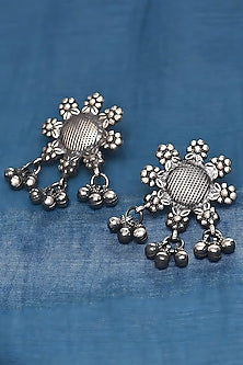 Silver Finish Dangler Earrings In Sterling Silver