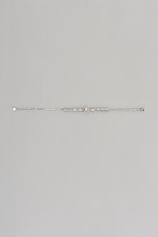 White Finish Cubic Zircon Necklace Set In Sterling Silver