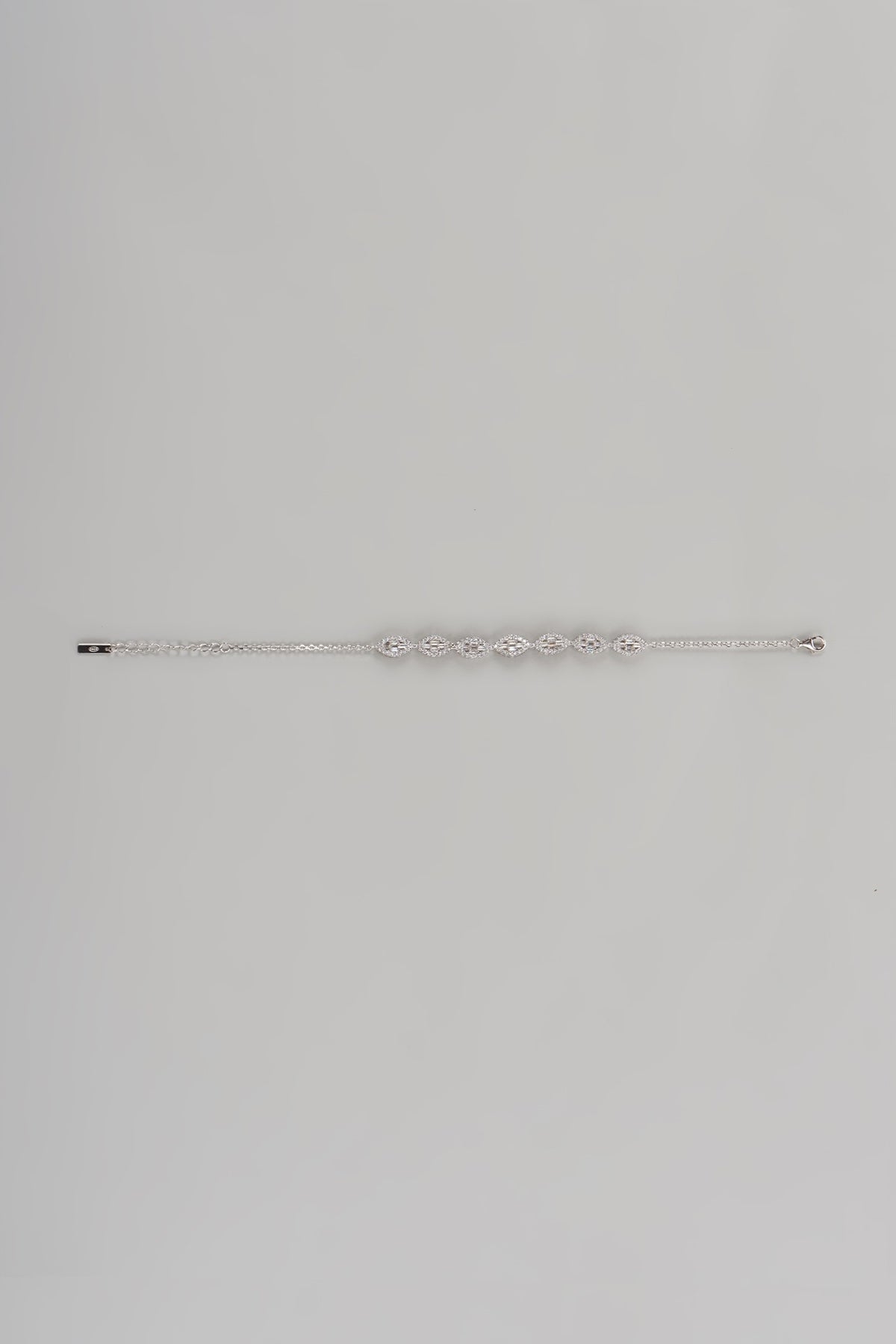 White Finish Cubic Zircon Necklace Set In Sterling Silver