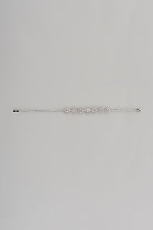 White Finish Cubic Zircon Necklace Set In Sterling Silver