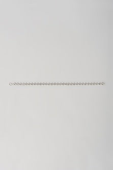 White Finish Cubic Zircon Anklet In Sterling Silver