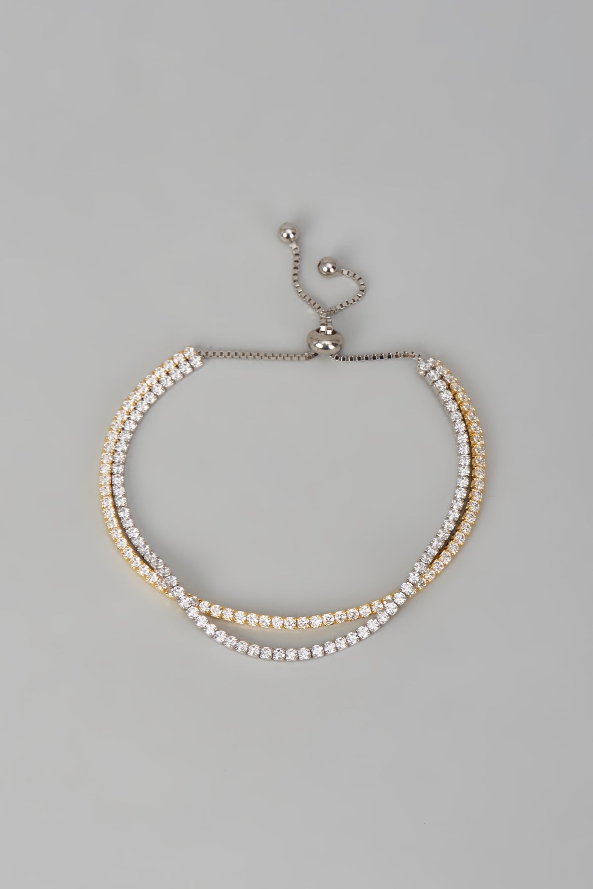 White Finish Zircon Tennis Bracelet In Sterling Silver